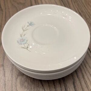 Set of 8 Vintage Taylor Smith & Taylor Ever Yours Boutonniere 6 3/8” Saucers A